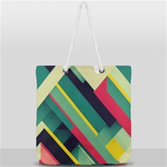 Full Print Rope Handle Tote (Large) 