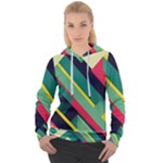 Abstract Geometric Design Pattern Women s Overhead Hoodie