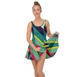 Abstract Geometric Design Pattern Inside Out Casual Dress