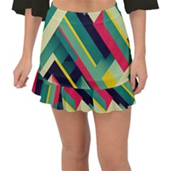 Fishtail Mini Chiffon Skirt 