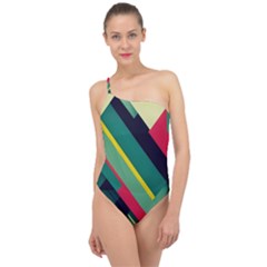 Classic One Shoulder Swimsuit 