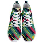 Abstract Geometric Design Pattern Men s Lightweight High Top Sneakers