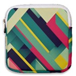 Abstract Geometric Design Pattern Mini Square Pouch