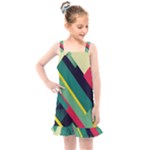 Abstract Geometric Design Pattern Kids  Overall Dress