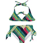 Abstract Geometric Design Pattern Kids  Classic Bikini Set