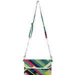 Abstract Geometric Design Pattern Mini Crossbody Handbag