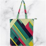 Abstract Geometric Design Pattern Double Zip Up Tote Bag