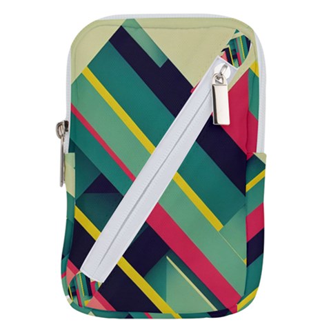 Abstract Geometric Design Pattern Belt Pouch Bag (Small) from ArtsNow.com