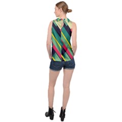 High Neck Satin Top 