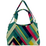 Abstract Geometric Design Pattern Double Compartment Shoulder Bag