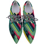 Abstract Geometric Design Pattern Pointed Oxford Shoes