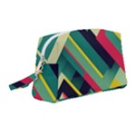 Abstract Geometric Design Pattern Wristlet Pouch Bag (Medium)