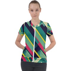 Short Sleeve Zip Up Jacket 