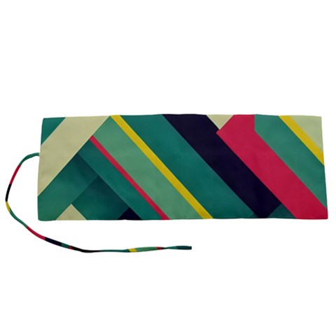 Abstract Geometric Design Pattern Roll Up Canvas Pencil Holder (S) from ArtsNow.com