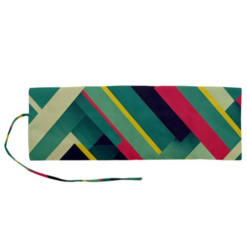 Abstract Geometric Design Pattern Roll Up Canvas Pencil Holder (M) from ArtsNow.com
