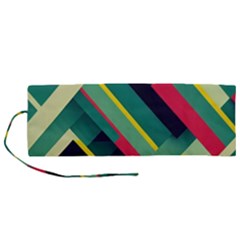 Abstract Geometric Design Pattern Roll Up Canvas Pencil Holder (M) from ArtsNow.com