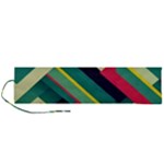 Abstract Geometric Design Pattern Roll Up Canvas Pencil Holder (L)