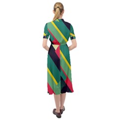 Keyhole Neckline Chiffon Dress 