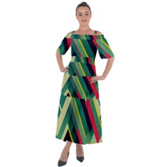 Shoulder Straps Boho Maxi Dress  