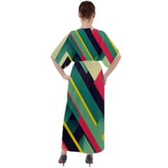 V-Neck Boho Style Maxi Dress 