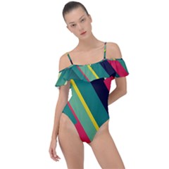 Frill Detail One Piece Swimsuit 