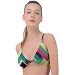 Abstract Geometric Design Pattern Knot Up Bikini Top