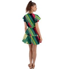 Flutter Sleeve Wrap Dress 