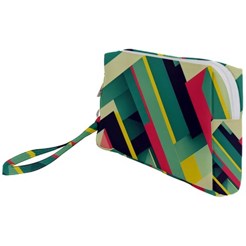 Abstract Geometric Design Pattern Wristlet Pouch Bag (Small) from ArtsNow.com