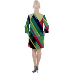 Open Neck Shift Dress 