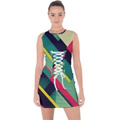 Lace Up Front Bodycon Dress 
