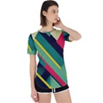 Abstract Geometric Design Pattern Perpetual Short Sleeve T-Shirt