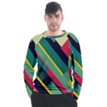 Abstract Geometric Design Pattern Men s Long Sleeve Raglan T-Shirt