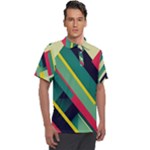 Abstract Geometric Design Pattern Men s Polo T-Shirt
