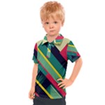 Abstract Geometric Design Pattern Kids  Polo T-Shirt
