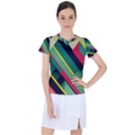 Abstract Geometric Design Pattern Women s Sports Top