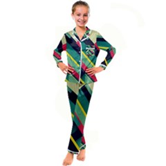 Kids  Satin Long Sleeve Pajamas Set 
