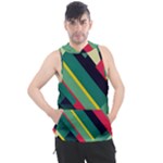 Abstract Geometric Design Pattern Men s Sleeveless Hoodie