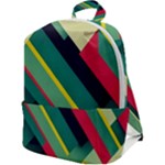 Abstract Geometric Design Pattern Zip Up Backpack