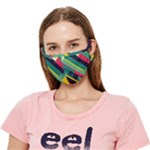 Abstract Geometric Design Pattern Crease Cloth Face Mask (Adult)