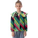 Abstract Geometric Design Pattern Kids  Peter Pan Collar Blouse