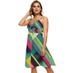 Sleeveless Tie Front Chiffon Dress 