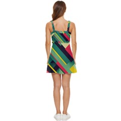 Ruffle Edge Bra Cup Chiffon Mini Dress 