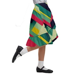 Kids  Ruffle Flared Wrap Midi Skirt 