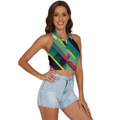 Backless Halter Cami Shirt 