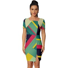 Fitted Knot Split End Bodycon Dress 