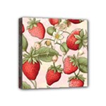 Strawberry Fruit Mini Canvas 4  x 4  (Stretched)