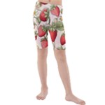 Strawberry Fruit Kids  Mid Length Swim Shorts
