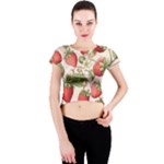 Strawberry Fruit Crew Neck Crop Top