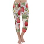 Strawberry Fruit Capri Winter Leggings 