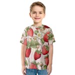 Strawberry Fruit Kids  Sport Mesh T-Shirt